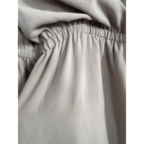 Wilfred Aritzia Melodie Jumpsuit Wide-leg Ashen V-neck Faux Wrap Gray L - Picture 7 of 14